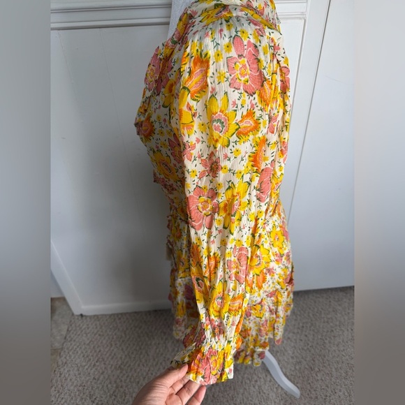 Cleobella Audrey Floral V-Neck Mini Dress size S - Picture 11 of 12